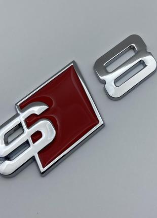 Шильдик эмблема на крыло Audi S line на кузов Audi S8