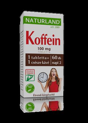 Кофеин в таблетках 60 таб, Таблетки энергетики Naturland Koffe...