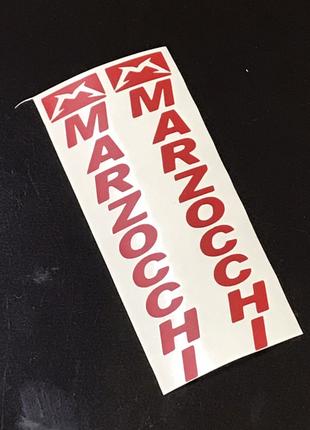 Marzocchi вінілова наклейка на вилку (червоний)