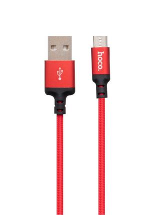 Кабель Hoco X14 Times Speed USB - microUSB 2A 1 m Красно-Черный