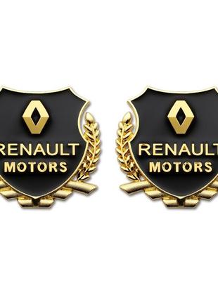 Авто значок Renault Motors наклейка на машину двери авто значк...