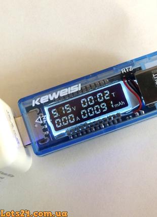 USB-тестер напряжения тока емкости Keweisi KWS-V20