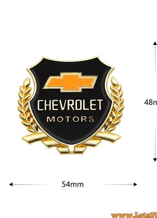 Авто значок CHEVROLET Motors наклейка на машину двери авто зна...