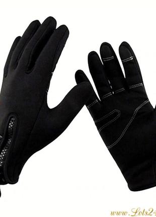 Зимові сенсорні флісові рукавички утеплені для сенсорних екран...