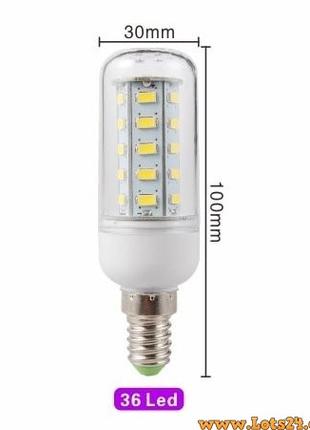 Енергоощадна світлодіодна лампа E14 36 LED лампочка Е14