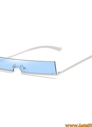 Солнцезащитные очки Киберпанк HD линза металическая оправа синие