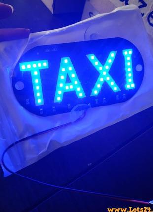 Табличка TAXI на лобовое стекло cветодиодная на присосках LED ...
