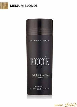 Загуститель для волос Toppik hair fibers кератиновая пудра для...