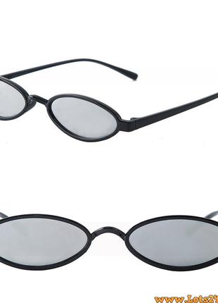 Солнцезащитные очки Вампира готика киберпанк вамп black/silver