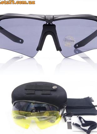 Тактичні балістичні окуляри з діоптріями ESS Crossbow для війс...