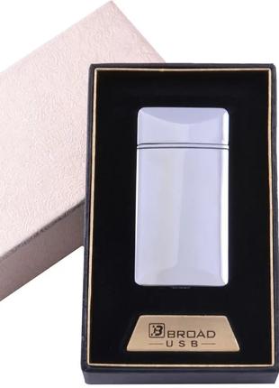 USB зажигалка в подарочной упаковке "Broad" (Двухсторонняя спи...