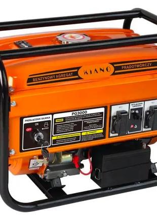 Бензиновий генератор Kiano PG3000 3 кВт помаранчевий 220B