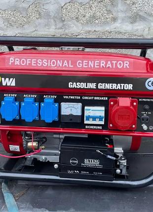 Генератор бензиновий DW DW8500E червоний 4,5 кВт Електростартер!