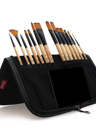 Набір професійних кистей для малювання Artist Brush у пеналі (...