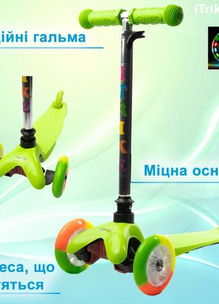 Самокат детский трехколесный iTrike Mini BB 3-013-4-A-GR с под...