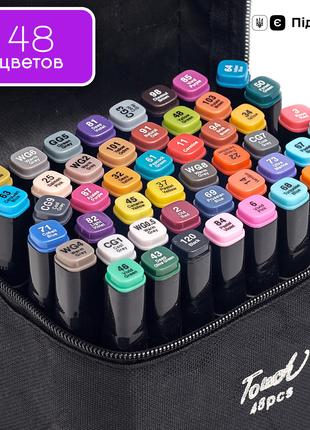 Набор разноцветных двусторонних маркеров для рисования Touch R...