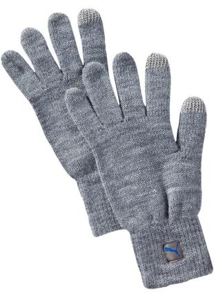 Перчатки спортивные puma big cat knit gloves 041269 02 (серые,...