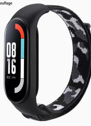 Нейлоновий ремінець для Xiaomi Mi Band 3 - Black Khaki