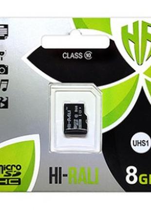 Картка пам'яті Hi-Rali 8GB 4 Class без адаптера 26029 Китай