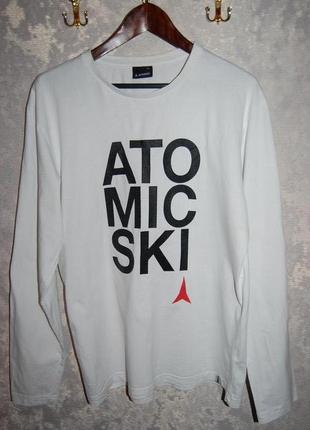 Свитшот, футболка х/б кофта atomic ski, оригинал, по бирке - xl