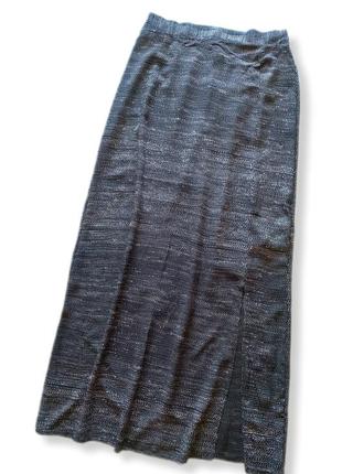 Длинная юбка макси с разрезом
