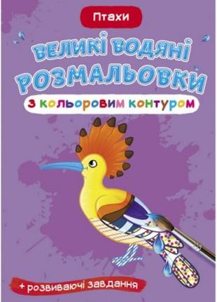 Книга "Большие водные раскраски: Птицы"