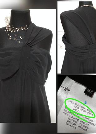 Роскошное фирменное шёлковое маленькое чёрное платье 100% шёлк...