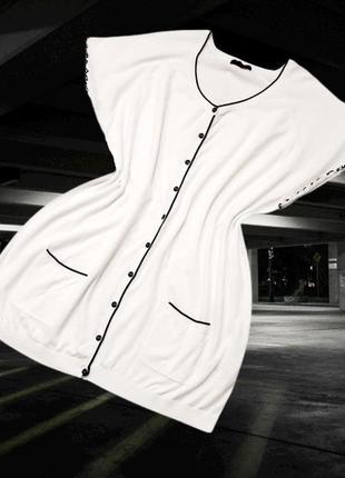 L-7xl платье халат so fabulous, длинный белый оверсайз кардига...