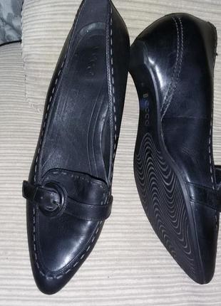 Кожаные туфлиecco размер 40 (26,5 см)
