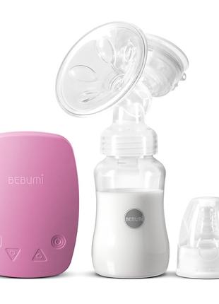 Электрический молокоотсос Bebumi BS Eco (C pink) с силиконовой...