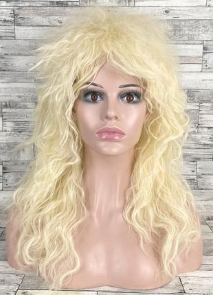 7380 парик блонд гофре хвилястий жіночий середньої довжини