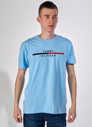 Футболка мужская tommy hilfiger, голубой размеры s m l xl