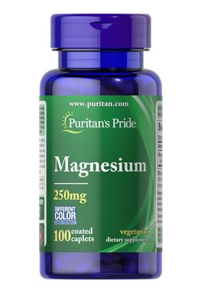Вітаміни та мінерали Puritan's Pride Magnesium 250 mg, 100 каплет