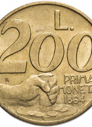 Монета 200 лир. 1991 год, Сан-Марино.UNC
