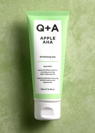 Q+a - отшелушивающий гель с aha кислотами - apple aha - exfoli...