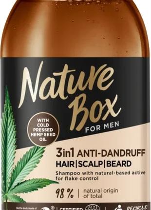 Шампунь для волос от перхоти Nature Box Hemp Seed oil, 385мл О...