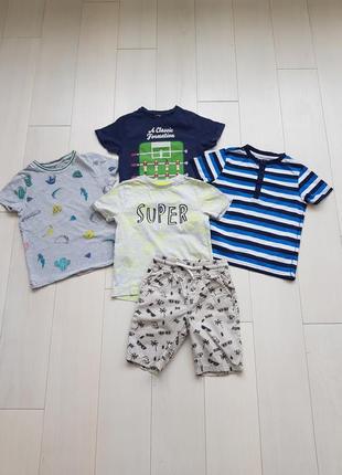 Футболки, футболка, шорты для мальчика 4-5 лет. комплект