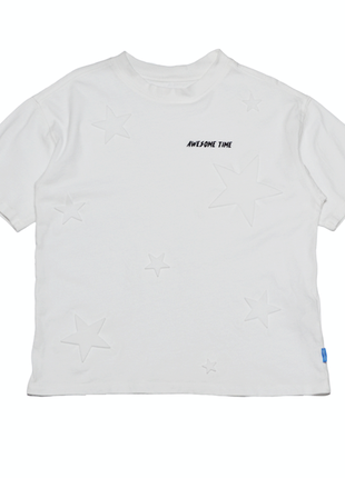Белая футболка со звездами zara на девушку 8 лет