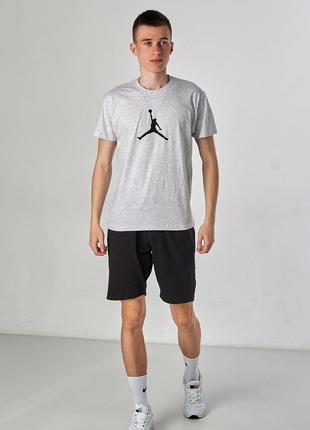 Футболка мужская jordan, серый размеры s m l xl