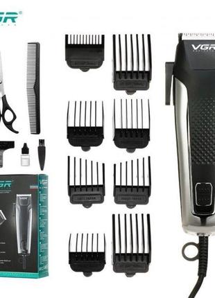Профессиональная машинка для стрижки волос VGR V-120 с керамич...