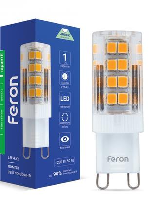 Светодиодная лампа Feron LB-432 4W 230V G9 4000K