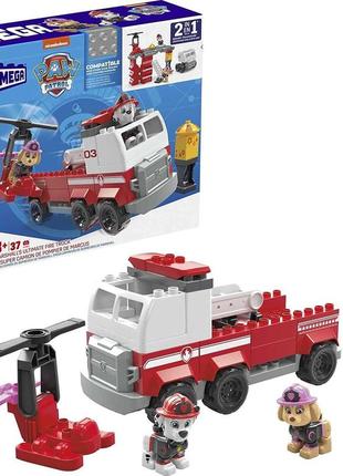 Конструктор патруль mega bloks paw patrol пожарная машина маршала