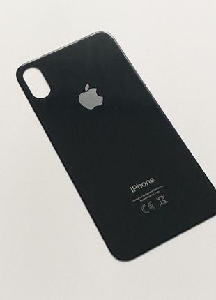 Задня кришка Apple iPhone X, колір - Чорний (з великим отвором)