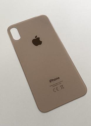 Задняя крышка Apple iPhone XS, цвет – Золотой (с большим отвер...