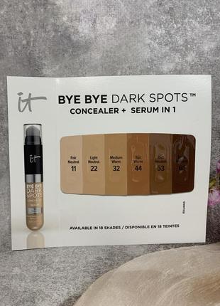 Пробник консилер it cosmetics bye bye dark spots concealer + s...