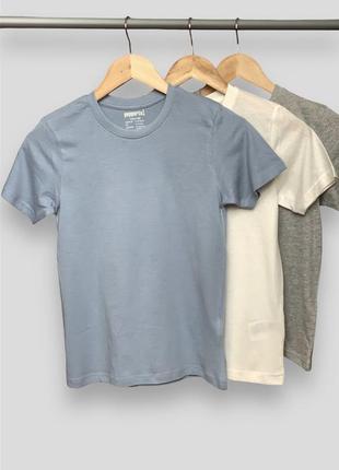 Комплект футболок для мальчиков без принта 134/140;146/152