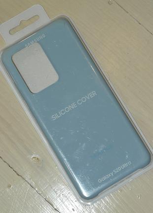 Чехол Samsung Silicone Cover для Samsung S20 Ultra G988 Blue 0150