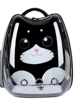 Рюкзак-переноска с Картинкой сумка для кошек, собак с прозрачн...