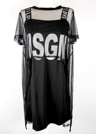 Сукня -  футболка з написом MSGM.