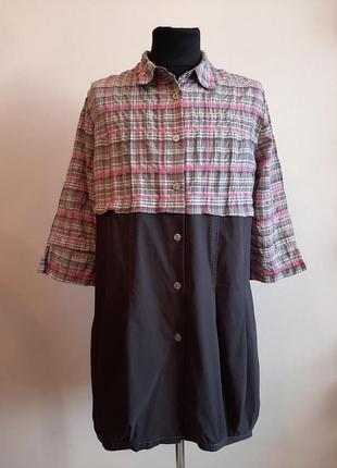 Удобная рубашка блузка халат scottage, франция, большой р.6